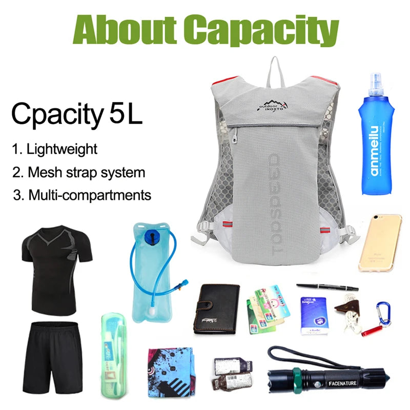 5L Ultralight Hydration Running Vest – Marathon & Trail