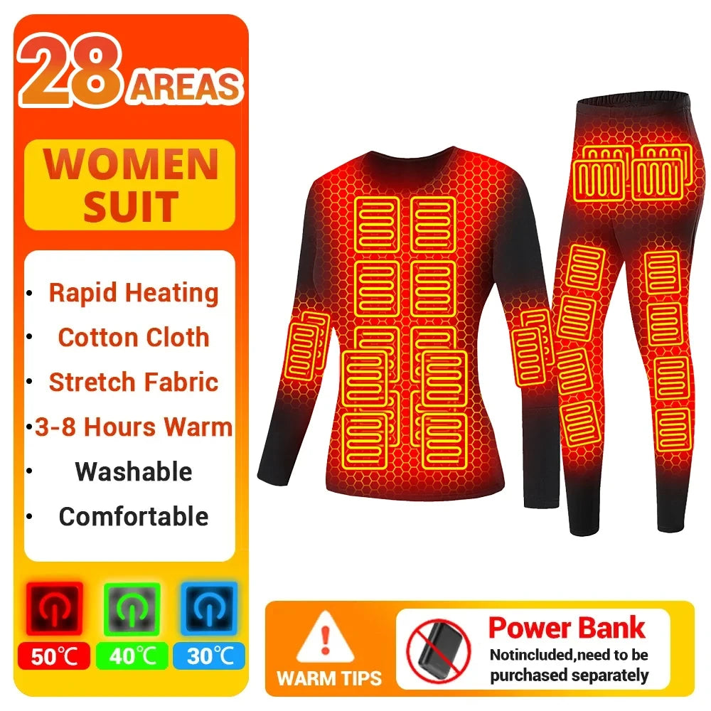 Heated Thermal Underwear Set – USB Electric (Unisex)