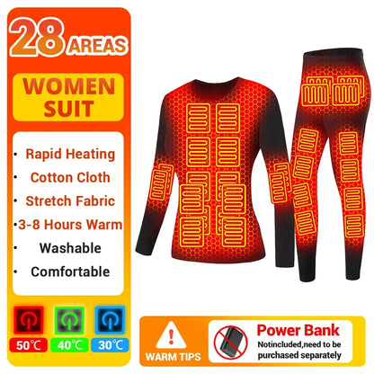 Heated Thermal Underwear Set – USB Electric (Unisex)