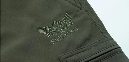 2024 Outdoor Work Tactical Pants Men Winter Casual Cargo Trousers Waterproof Fleece-lined Pant Elastic Hiking Traveling Workwear