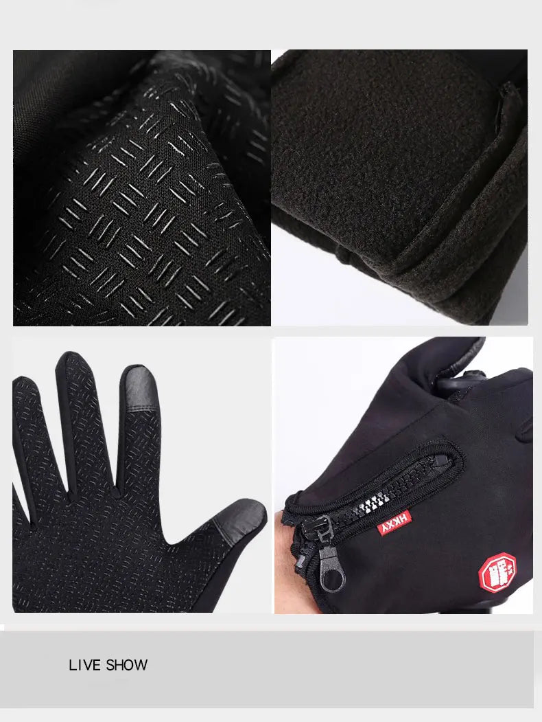 Waterproof Thermal Touch Screen Gloves – Winter Outdoor (Unisex)