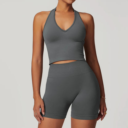 2/3/4PCS Yoga Set Gym Clothes Sportswear Seamless Yoga Suits For Women Fitness Long Sleeved Tracksuits Sports Bra Gym Leggings