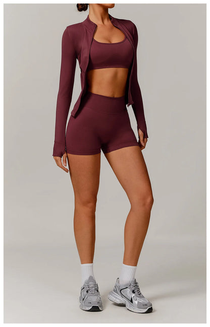 Women’s Seamless Gym Yoga Set – Leggings & Sports Bra