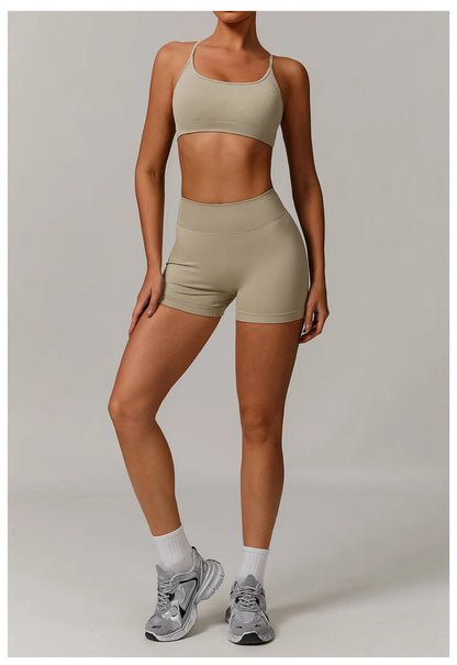 Women’s Seamless Gym Yoga Set – Leggings & Sports Bra