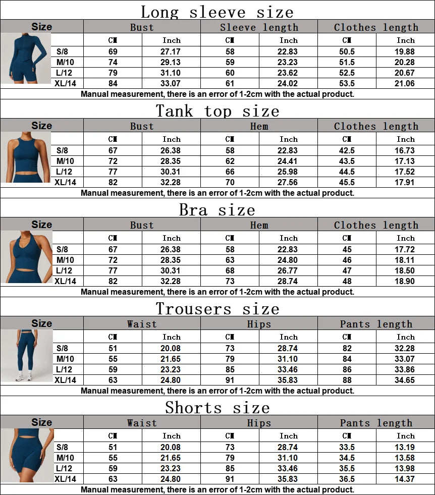 2/3/4PCS Yoga Set Gym Clothes Sportswear Seamless Yoga Suits For Women Fitness Long Sleeved Tracksuits Sports Bra Gym Leggings