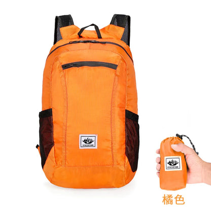 18L Portable Foldable Backpack Folding Mountaineering Bag Ultralight Outdoor Climbing Cycling Travel Knapsack Hiking Daypack