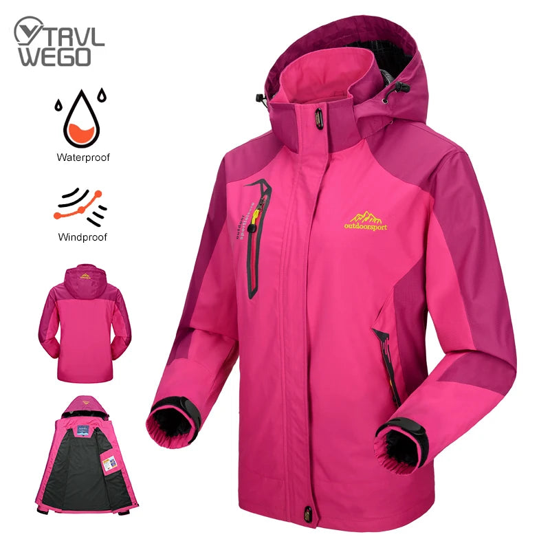 Women’s Waterproof Windbreaker – Lightweight Outdoor Hiking Jacket