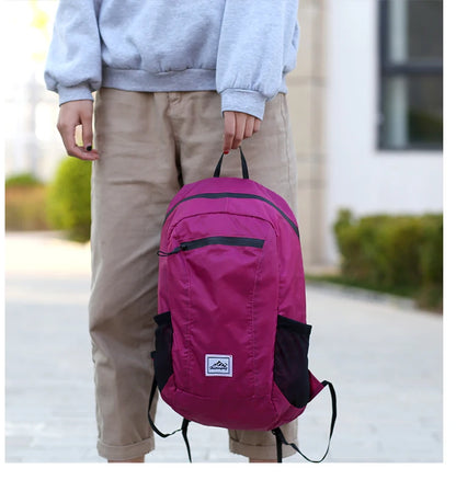 18L Portable Foldable Backpack Folding Mountaineering Bag Ultralight Outdoor Climbing Cycling Travel Knapsack Hiking Daypack