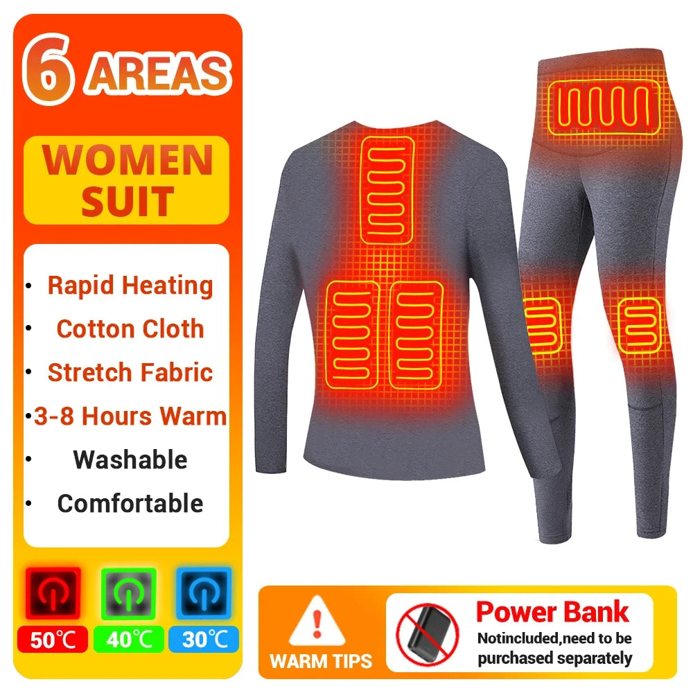 Heated Thermal Underwear Set – USB Electric (Unisex)