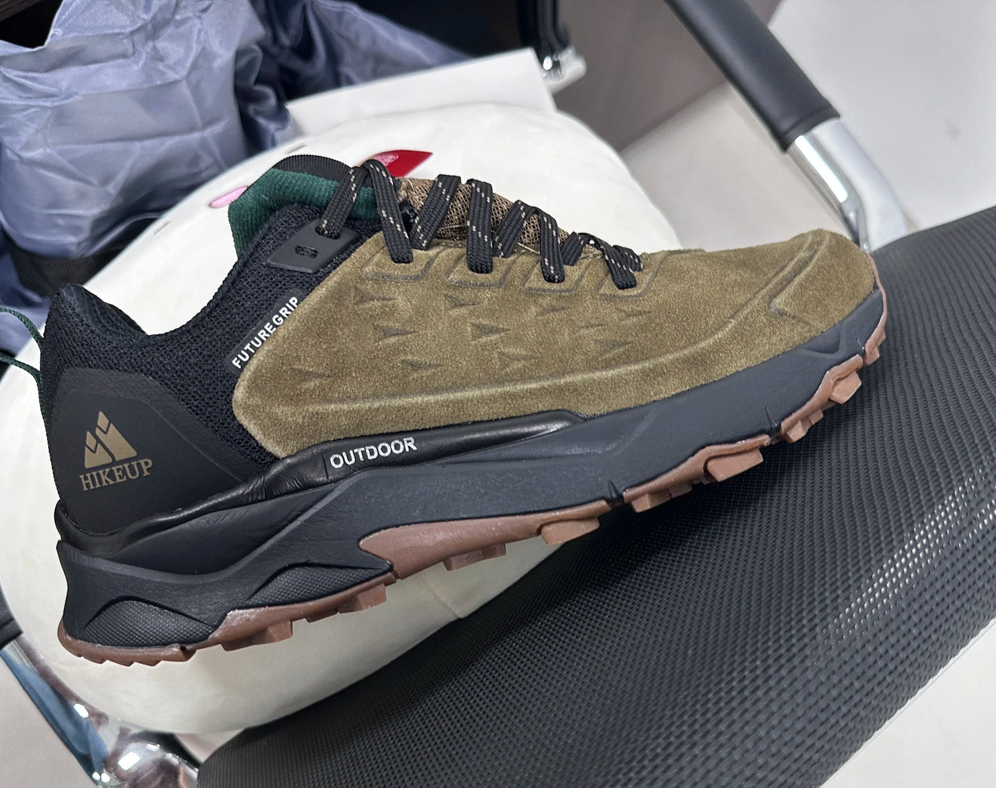 Men’s Waterproof Breathable Hiking Shoes – Non-Slip Leather