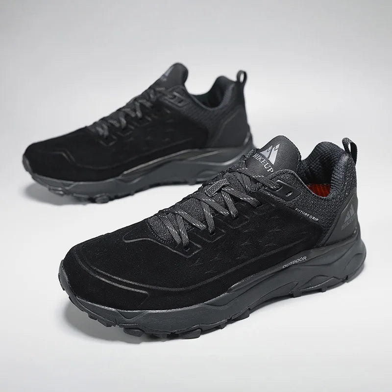 Men’s Waterproof Breathable Hiking Shoes – Non-Slip Leather
