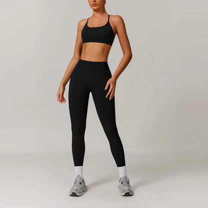 Women’s Seamless Gym Yoga Set – Leggings & Sports Bra