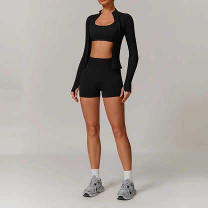 Women’s Seamless Gym Yoga Set – Leggings & Sports Bra