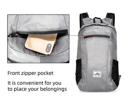 18L Portable Foldable Backpack Folding Mountaineering Bag Ultralight Outdoor Climbing Cycling Travel Knapsack Hiking Daypack