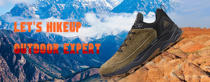Men’s Waterproof Breathable Hiking Shoes – Non-Slip Leather