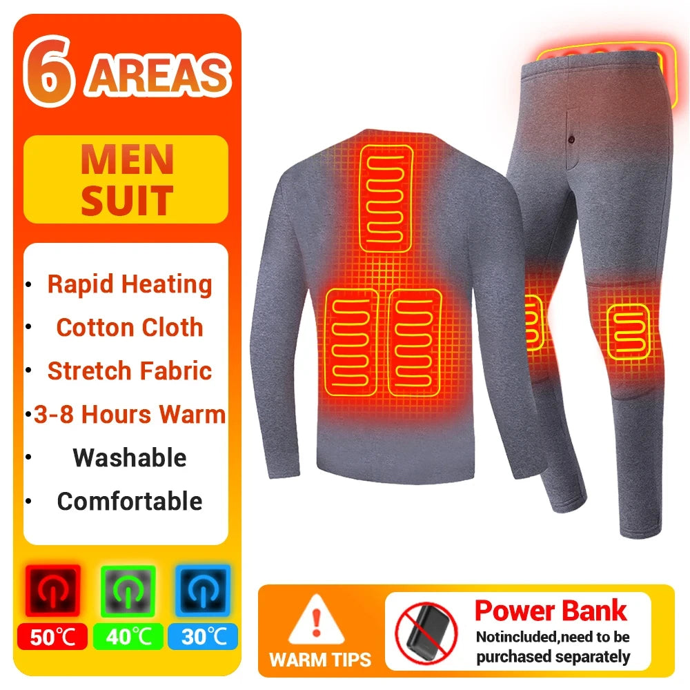 Heated Thermal Underwear Set – USB Electric (Unisex)
