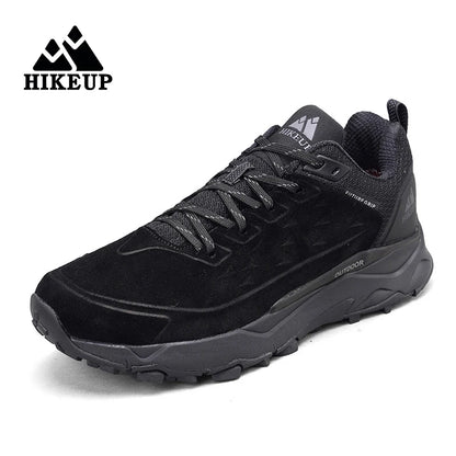Men’s Waterproof Breathable Hiking Shoes – Non-Slip Leather