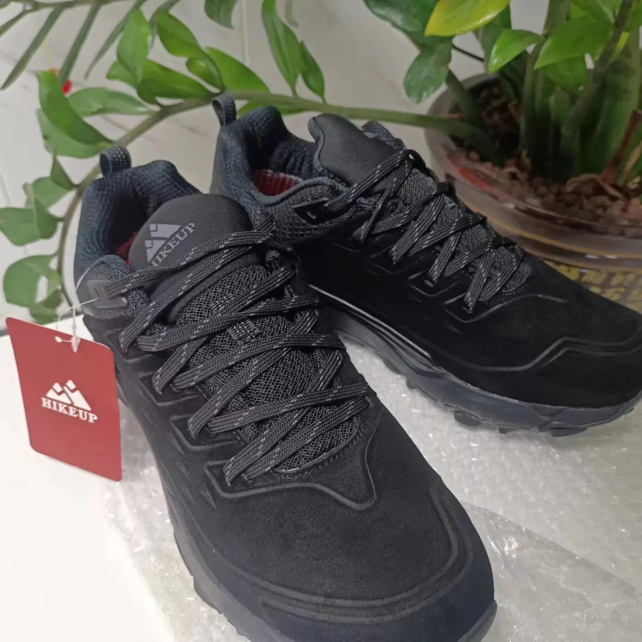 Men’s Waterproof Breathable Hiking Shoes – Non-Slip Leather