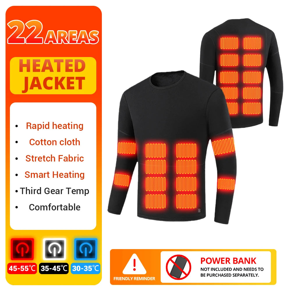Heated Thermal Underwear Set – USB Electric (Unisex)