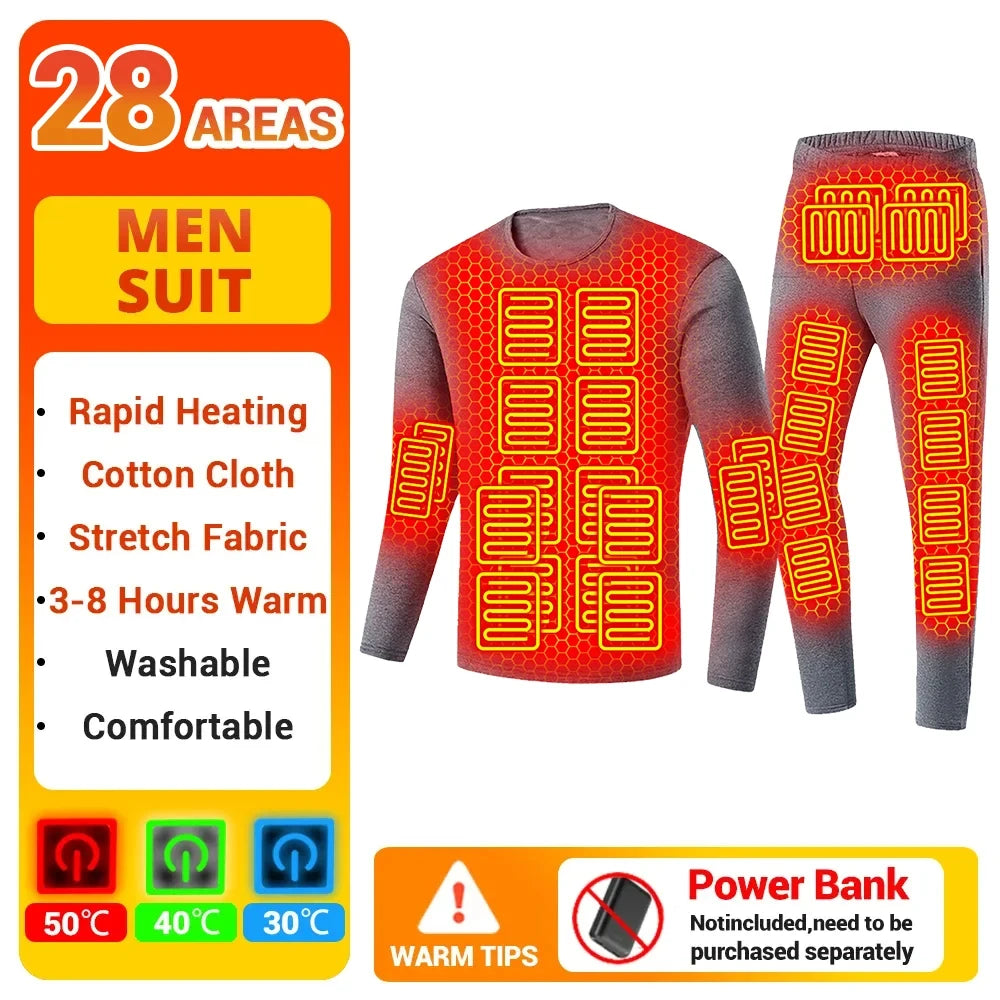 Heated Thermal Underwear Set – USB Electric (Unisex)