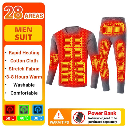 Heated Thermal Underwear Set – USB Electric (Unisex)