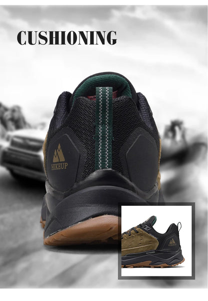 Men’s Waterproof Breathable Hiking Shoes – Non-Slip Leather