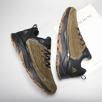 Men’s Waterproof Breathable Hiking Shoes – Non-Slip Leather