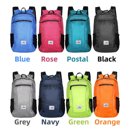 18L Portable Foldable Backpack Folding Mountaineering Bag Ultralight Outdoor Climbing Cycling Travel Knapsack Hiking Daypack