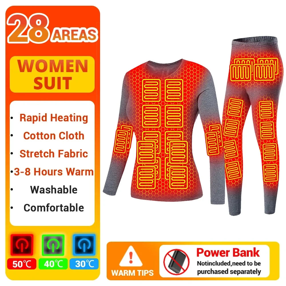 Heated Thermal Underwear Set – USB Electric (Unisex)