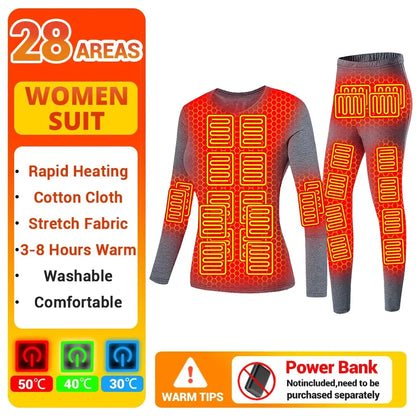 Heated Thermal Underwear Set – USB Electric (Unisex)