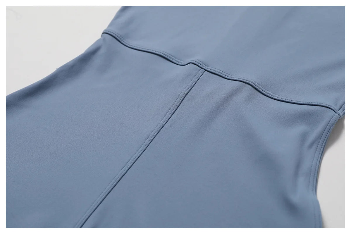 Women’s One-Piece Workout Jumpsuit – Long-Sleeve Push-Up Fitness Bodysuit