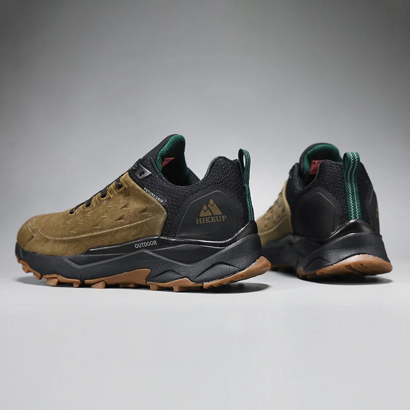 Men’s Waterproof Breathable Hiking Shoes – Non-Slip Leather