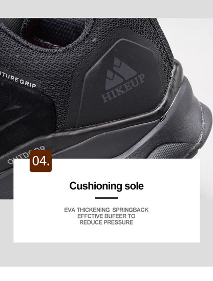Men’s Waterproof Breathable Hiking Shoes – Non-Slip Leather