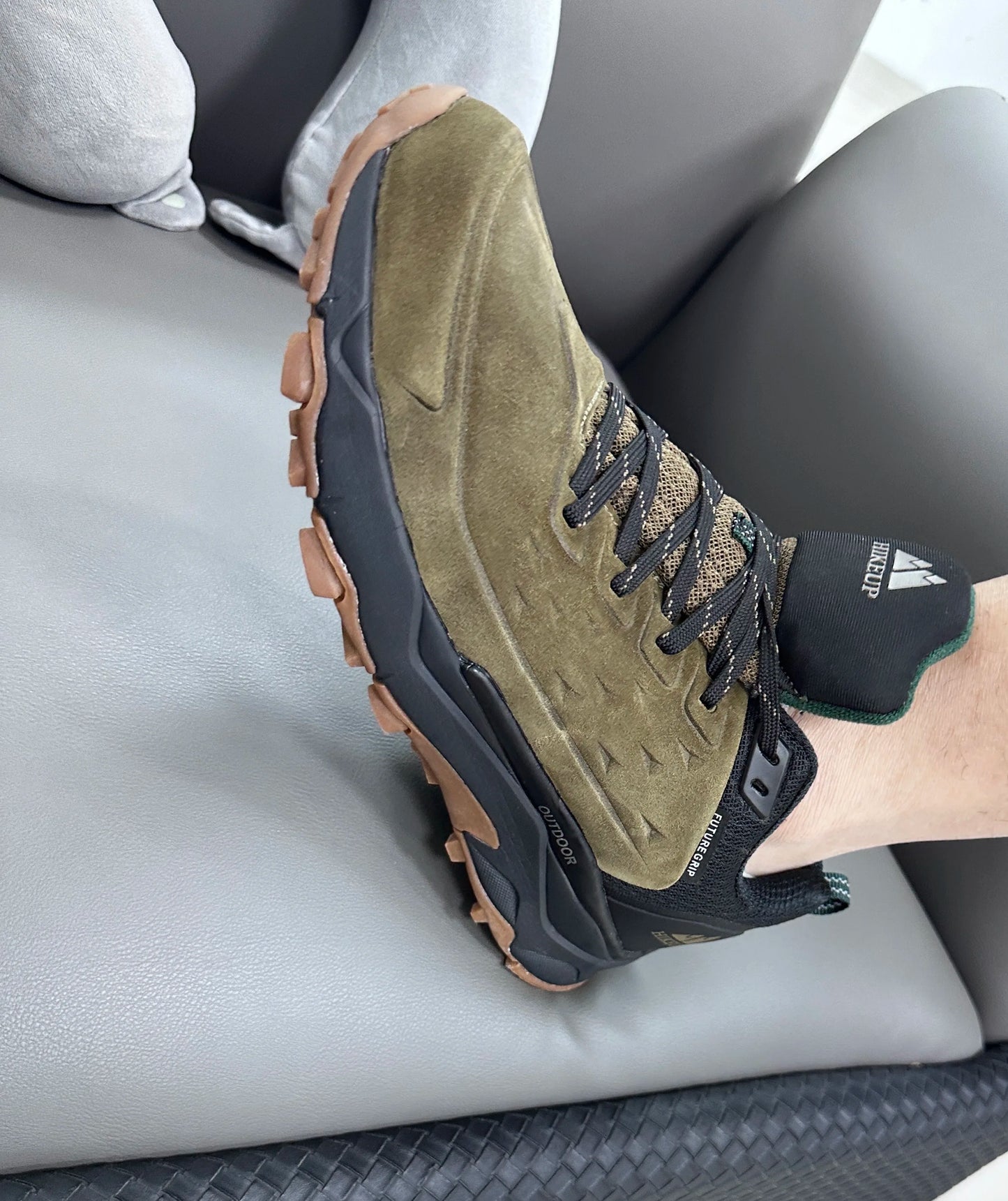 Men’s Waterproof Breathable Hiking Shoes – Non-Slip Leather