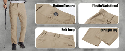 Men’s Quick-Dry Nylon Hiking Pants – Lightweight Cargo Outdoor