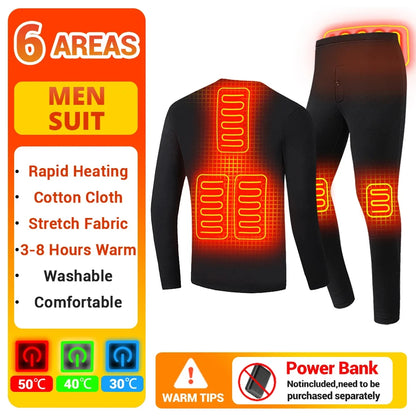 Heated Thermal Underwear Set – USB Electric (Unisex)