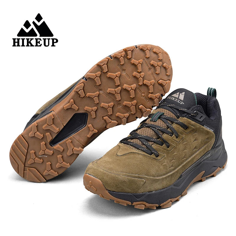 Men’s Waterproof Breathable Hiking Shoes – Non-Slip Leather