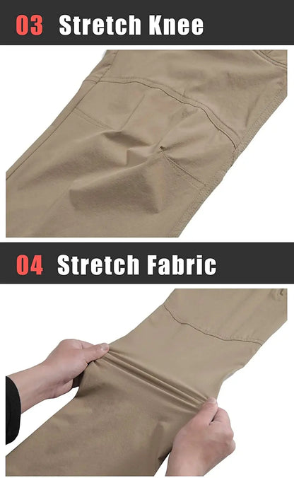 Men’s Quick-Dry Nylon Hiking Pants – Lightweight Cargo Outdoor