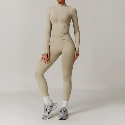 Women’s Seamless Gym Yoga Set – Leggings & Sports Bra