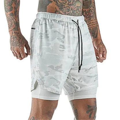 Men’s 2-in-1 Gym Running Shorts – Quick-Dry