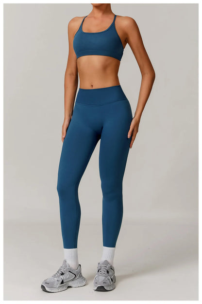Women’s Seamless Gym Yoga Set – Leggings & Sports Bra