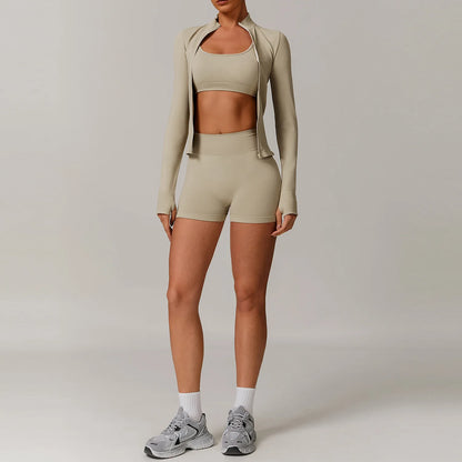 Women’s Seamless Gym Yoga Set – Leggings & Sports Bra