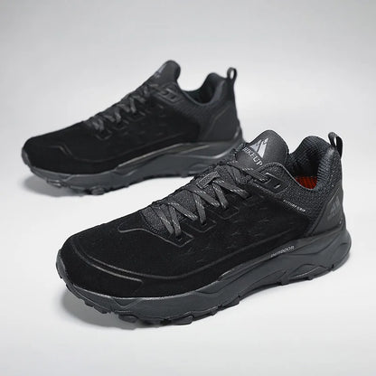 Men’s Waterproof Breathable Hiking Shoes – Non-Slip Leather