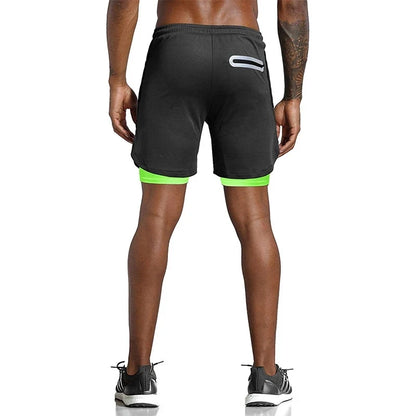 Men’s 2-in-1 Gym Running Shorts – Quick-Dry
