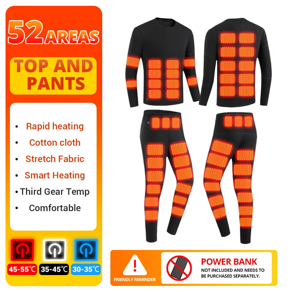 Heated Thermal Underwear Set – USB Electric (Unisex)