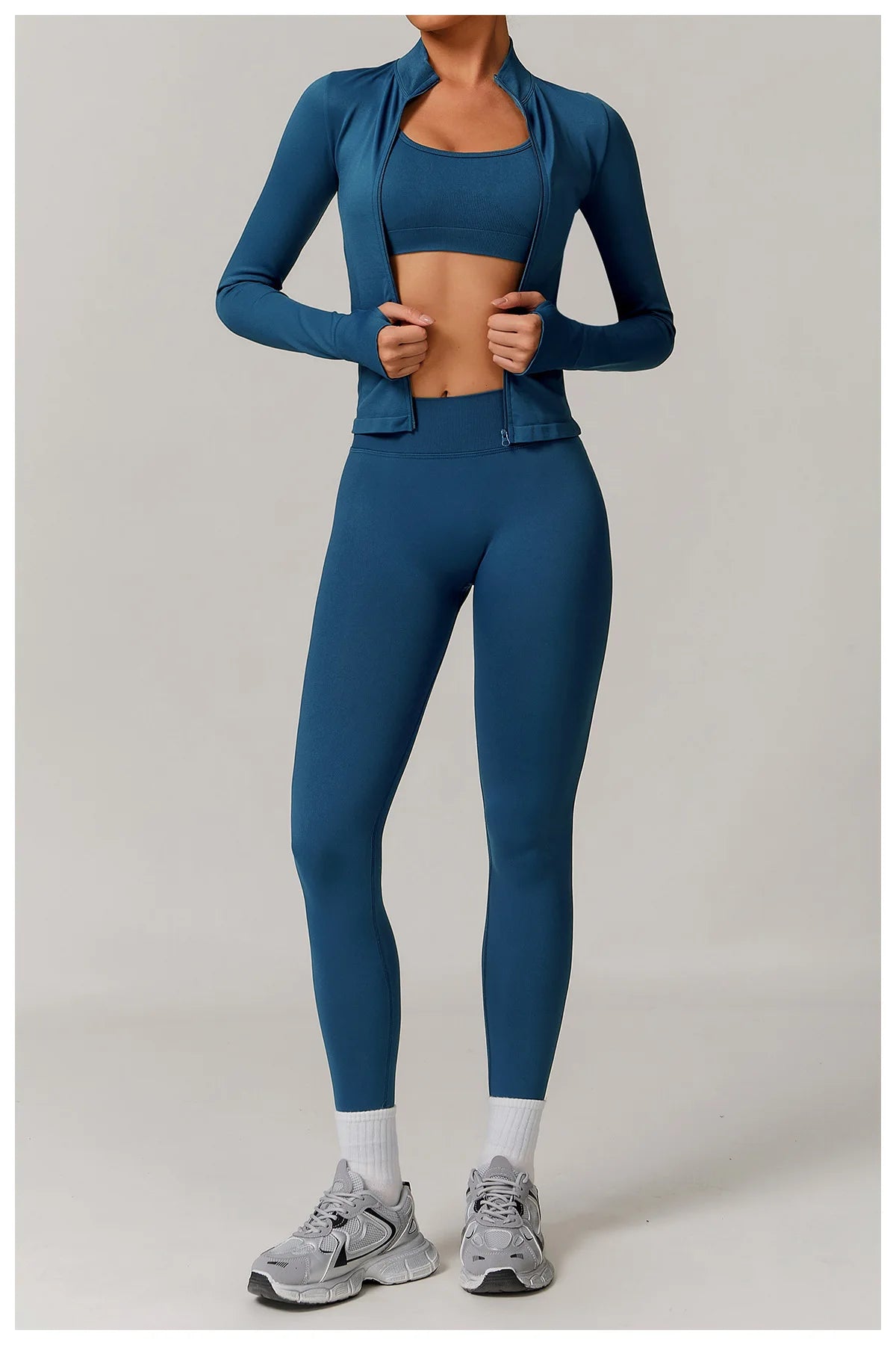 Women’s Seamless Gym Yoga Set – Leggings & Sports Bra