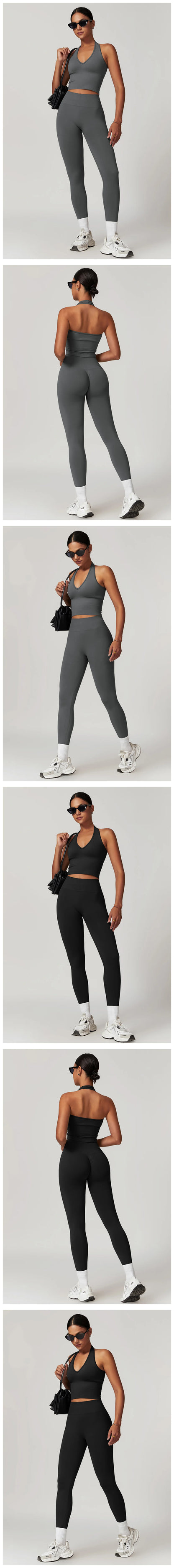 2/3/4PCS Yoga Set Gym Clothes Sportswear Seamless Yoga Suits For Women Fitness Long Sleeved Tracksuits Sports Bra Gym Leggings