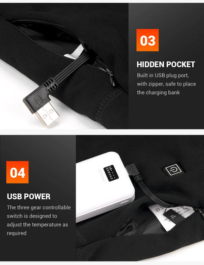 Heated Thermal Underwear Set – USB Electric (Unisex)