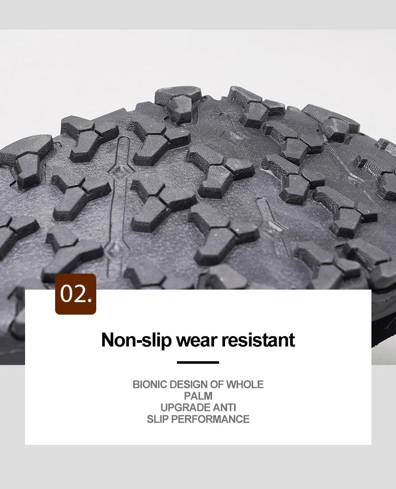 Men’s Waterproof Breathable Hiking Shoes – Non-Slip Leather