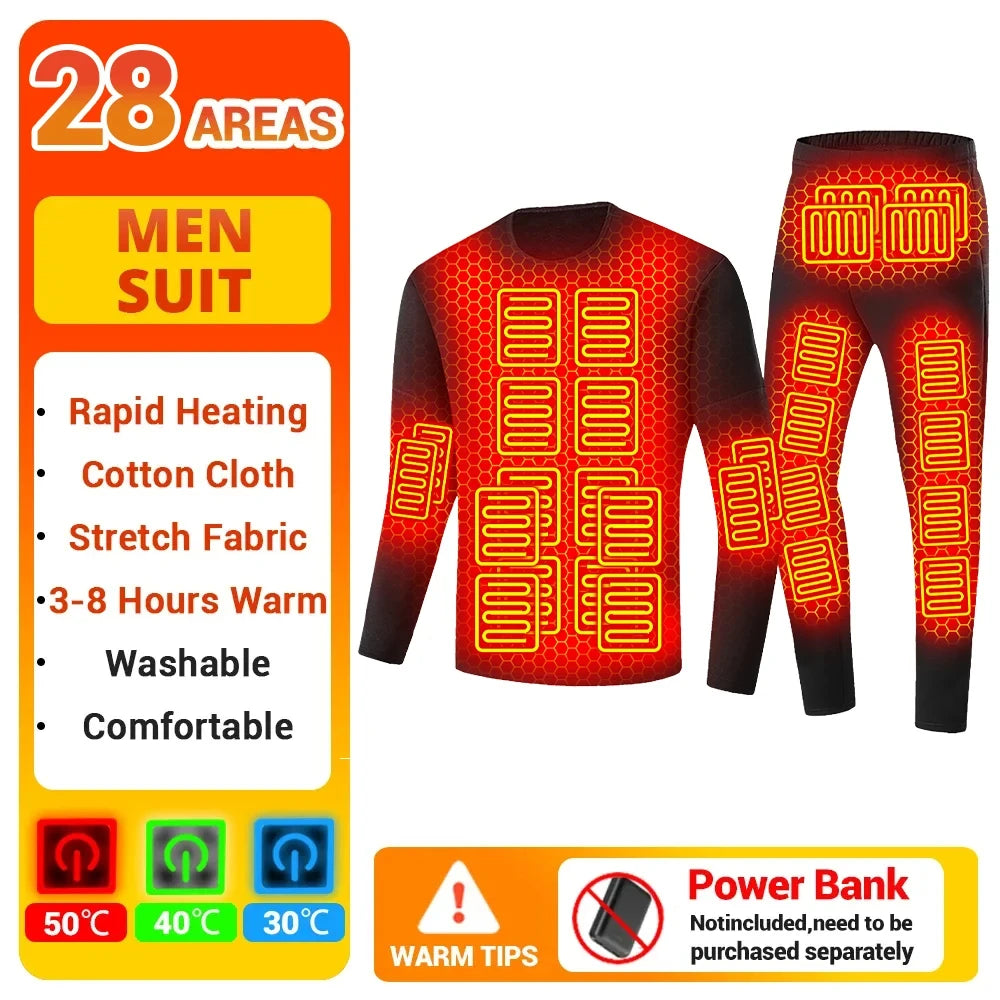 Heated Thermal Underwear Set – USB Electric (Unisex)